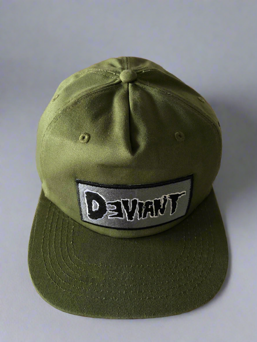 Deviant Fiend Army Green Unconstructed 5 Panel Strapback Hat