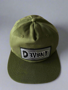 Deviant Fiend Army Green Unconstructed 5 Panel Strapback Hat