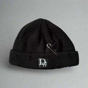 DVNT Logo Distressed Skully Beanies