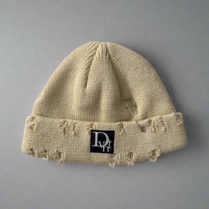 DVNT Logo Distressed Skully Beanies