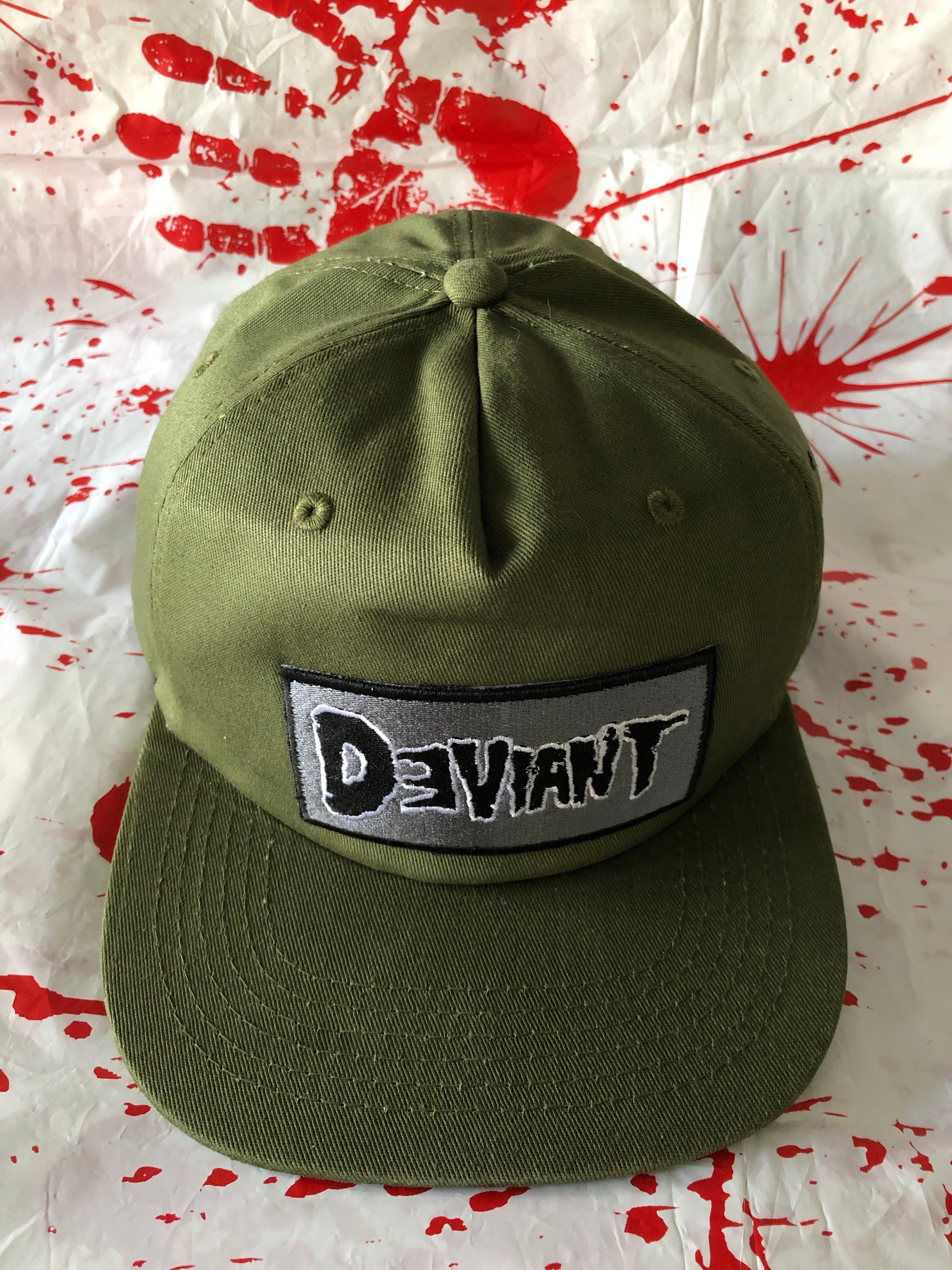 Deviant Fiend Army Green Unconstructed 5 Panel Strapback Hat